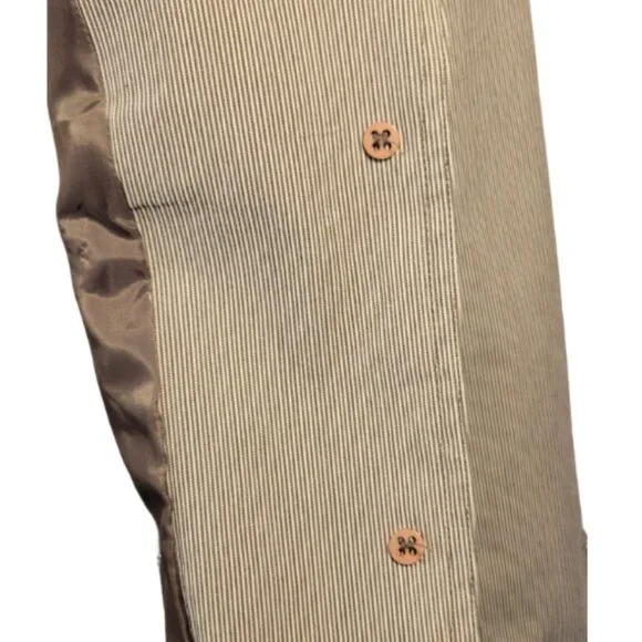 NWOT Anne Klein Corduroy Power Blazer Cuffed Sleeve Brown Tan Size 8 - Picture 9 of 13